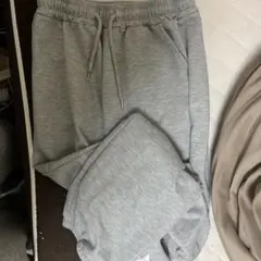 グレー イージーパンツ スウェット素材