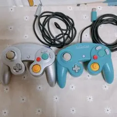 Nintendo GameCube シルバー 青 コントローラー2個セット