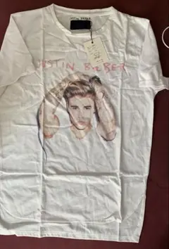 vintage young Justin Bieber Tシャツ ホワイト - メルカリ