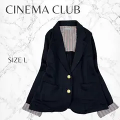 シネマクラブ　カジュアル　テーラードジャケット L ストライプ　オシャレ着