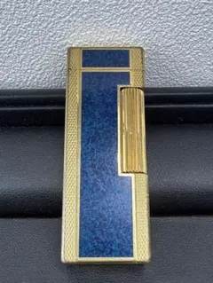 S.T.Dupont ラインI都彰 ネイビー×ゴールド ライター 共箱 92g - メルカリ