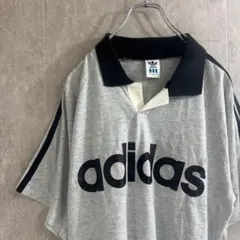 希少　adidas アディダス　ポロシャツ　デサント製　古着　80S 90Sのサムネイル