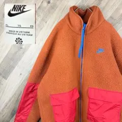 美品✨NIKE ナイキ　フリースジャケット　ボアジャケット　刺繍　XL