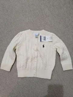 タグ付き新品！ラルフローレン　ポロ　アイボリー カーディガン 一歳用