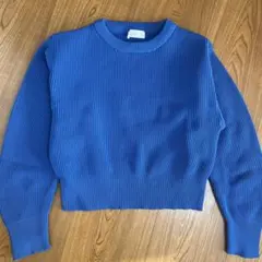 ⭐︎セール⭐︎zootie 青 リブ編み 長袖セーター新品タグ付　フリーサイズ