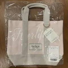 Her lip to Canvas Mini Tote pink 限定アイテム - メルカリ