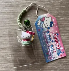 激レア◎ご当地キティ◎フォレストフェアリー緑◎根付けストラップ