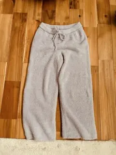パープル　フリース ルームウェアパンツ