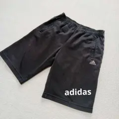 【難あり】adidas 黒 ハーフパンツ