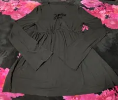 美品 EGOIST 胸元編みあげチュニック 袖フレア