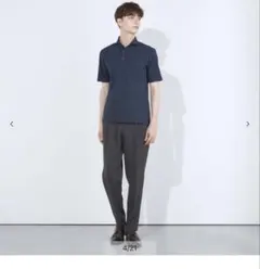 使用1回 26SS カッタウェイビズポロシャツ ネイビー M シアサッカーのサムネイル