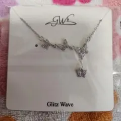 Glitz Wave バタフライ ネックレス シルバーカラーのサムネイル