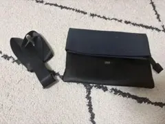 TAKEO KIKUCHI クラッチバッグ ショルダーバッグ　ブラック/ネイビー