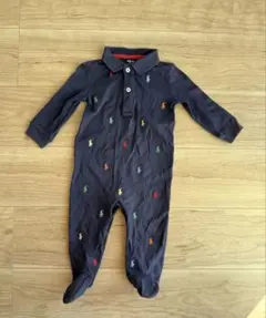 Ralph Lauren ネイビー ポロロンパース