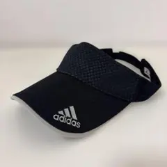 adidas メッシュバイザー 黒　フリーサイズ(57〜59cm) ゴルフ用