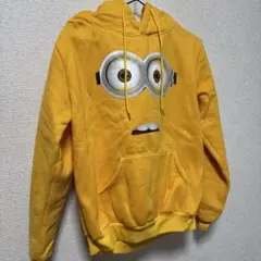 ミニオン顔フード付きパーカー