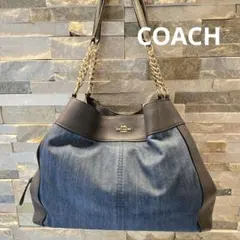 COACH　コーチ　デニム　ハンドバッグ　ショルダーバッグ　2way