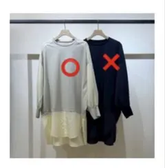 トワミー　レイヤード長袖トップス　サイズフリー　美品のサムネイル