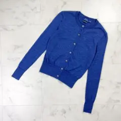 ポロラルフローレン クルーネックカーディガン 青 サイズXS*MD28