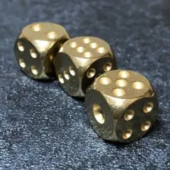 そう様専用　【3個セット】真鍮　ダイス　サイコロ　インテリア　置物　小物　×2