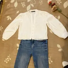 ZARA ブラウス　白　S