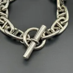 シェーヌ ブレスレット 13コマ シルバー 925 刻印 アンカー チェーン