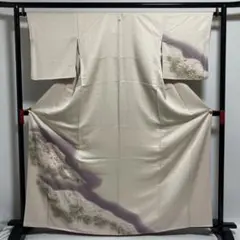 【新品未使用・仕立上・正絹】訪問着－１２＜刺繍・ぼかし染＞丈１６４㎝　裄６５ｃｍ