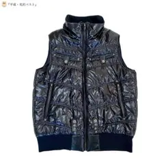 y2k archive 平成 00s ファーダウンベスト 平成 お兄系 光沢 00s archive fur down vest ファー光沢ダウンベストお兄系 - メルカリ