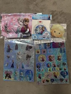 未使用❤️アナと雪の女王 ホログラムシール と巾着、おにぎり袋のセット