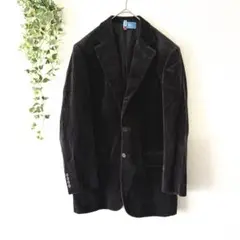 BURBERRY LONDON テーラードジャケット ベロア ブラックのサムネイル