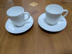 【美品】ウェッジウッド ナイト＆デイ カップ＆ソーサー ペア 2客セット
