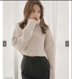 GRL リブ編みハイネックセーター F mb1395