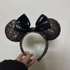 ミニー スパンコールカチューシャ ブラウン