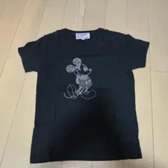 ミッキーマウス　Tシャツ　タイトシルエット　スワロフスキーデザイン