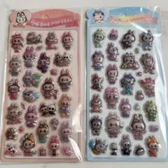 即購入OK◎ラブブ ボンボンドロップ風♡ うるちゅる 立体シール 2セット