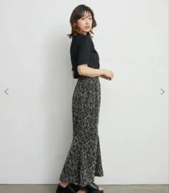 値下げ　花柄フレアロングスカート　マーメイドスカート
