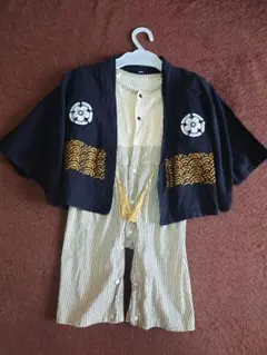 ベビー　袴　80cm　黒　ロンパース　ロンパース袴　男の子