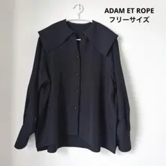 ADAMETROPEアダムエロペセーラーカラーブラウスブラックのサムネイル