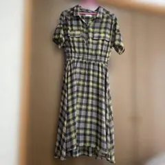 earth music&ecology｜アース　チェック柄 ワンピース　キャミ付
