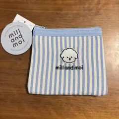 新品 タグ付き　mill and moi ポーチ ストライプ 犬