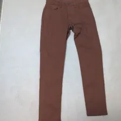 ユニクロ　ブラウン スリムフィット チノパン