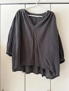 evam eva エヴァムエヴァ リネン ロングスキッパーシャツ ワンピース