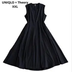 UNIQLO Theory ウルトラストレッチフレアロングワンピース XXL