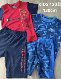 Champion とPUMAのTシャツとショートパンツセット