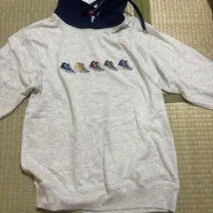 CONVERSE スニーカー刺繍 フード付きパーカー L