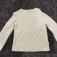 MAJESTIC LEGON アイボリー ケーブルニットセーター