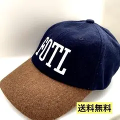 『処分品』☆FOTL 刺繍ロゴ キャップ ネイビー/ブラウン メンズ