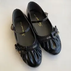 22.0cm キッズ フォーマルシューズ 黒 発表会 入学式 卒業式
