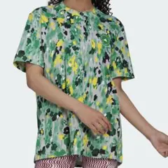 花柄デザイン 半袖Tシャツ