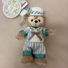 ダッフィー ぬいぐるみバッジ　ファインドユアビューティフルブルー